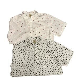 Lot Of 2 TRUE CRAFT Shirts Men’s Size Large Button Down Collared Polo Casual Fun